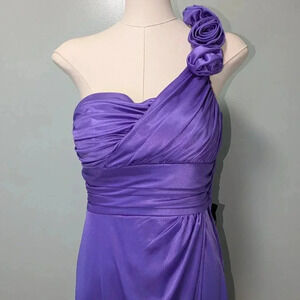 Masquerade Purple Cold Shoulder Dress - Size 1/2